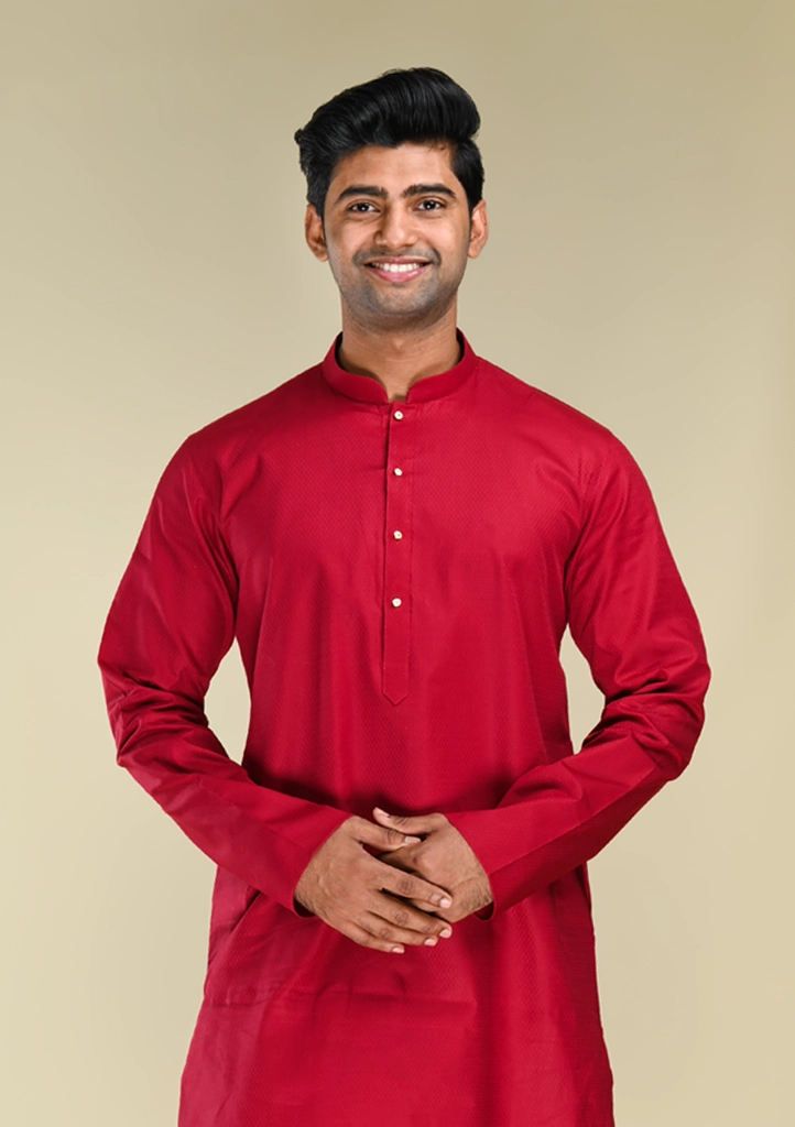 Nawab Parker Rich Maroon Party Wear Kurta Pajama for Festive Occasions