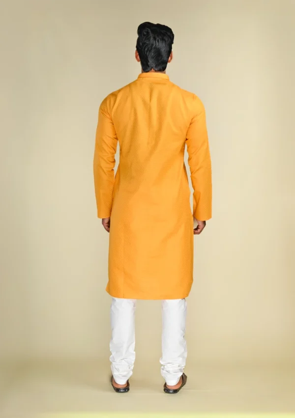 Nawab Parker Traditional Mustard Yellow Kurta Pajama for Haldi Ceremonies
