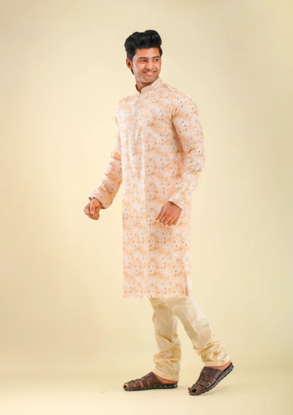 Nawab Parker Nawab Parker Premium Threadwork on Printed Kurta Pajama Set