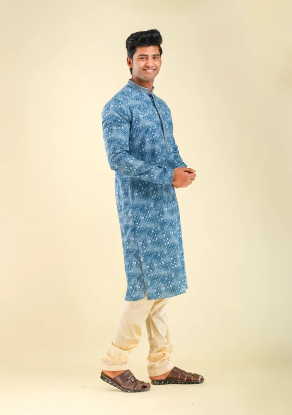 Nawab Parker Nawab Parker's Brand New Fancy Blue Kurta Pajama for Men