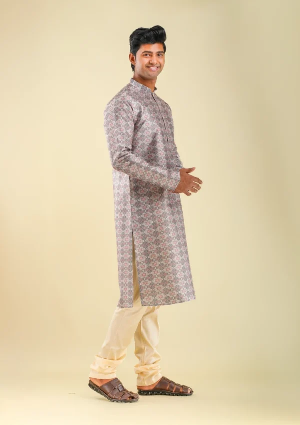 Nawab Parker Printed Kurta Pajama New Design with Subtle Texture
