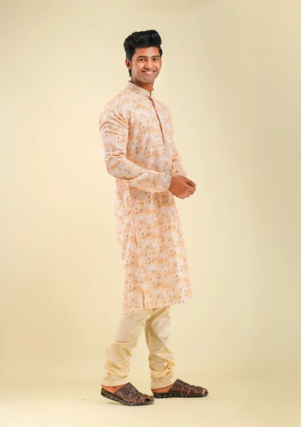 Nawab Parker Nawab Parker Premium Threadwork on Printed Kurta Pajama Set