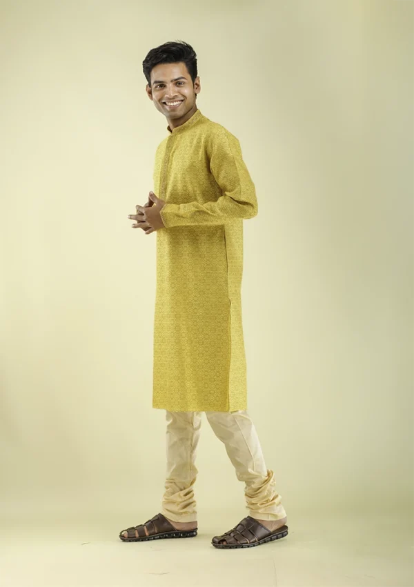Nawab Parker Premium Festive Wear Kurta Pajama for Men Left View