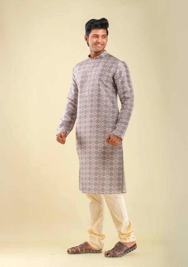Nawab Parker Printed Kurta Pajama New Design with Subtle Texture