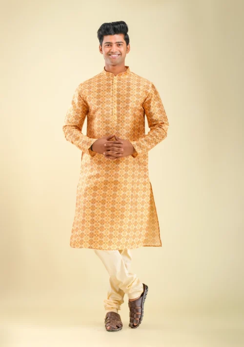 Men's Party Wear Kurta Pajama for Festive Occasions front full view