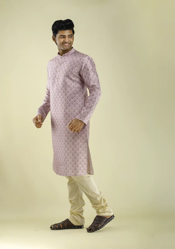 Nawab Parker Buy Damask Printed Pink & White Kurta Pajama Nawab Parker Buy Damask Printed Pink & White Kurta Pajama