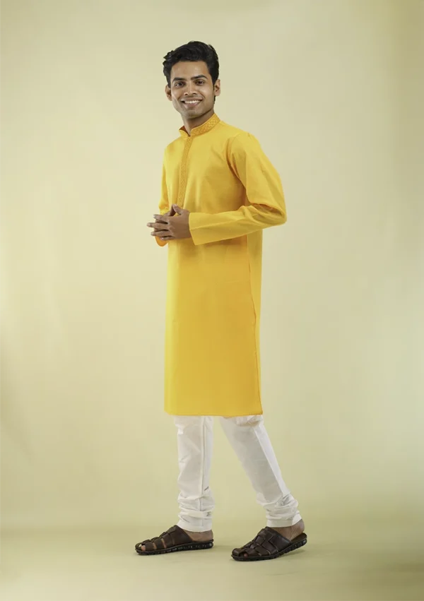 Nawab Parker Latest Kurta Pajama Style for Men's Ethnic Look left view