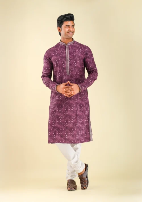 Nawab Parker Men's New fashion Kurta Pajama for Weddings front full view