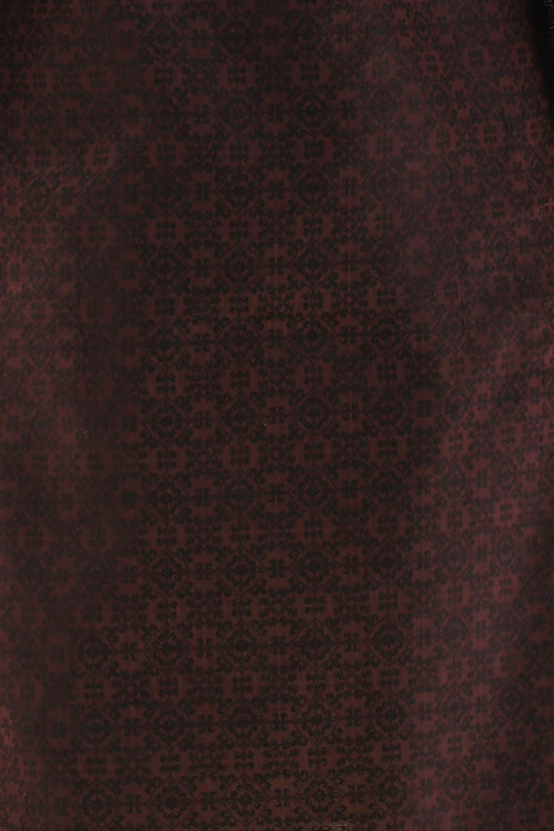 Nawab Parker Premium Design Maroon Kurta Pajama with Black Threadwork Close up - View