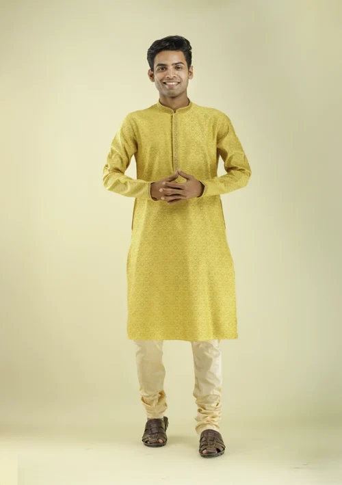 Nawab Parker Premium Festive Wear Kurta Pajama for Men Front View
