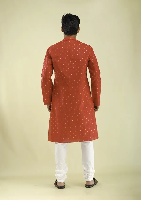 Nawab Parker Trendy Kurta Pajama Design for Men back view