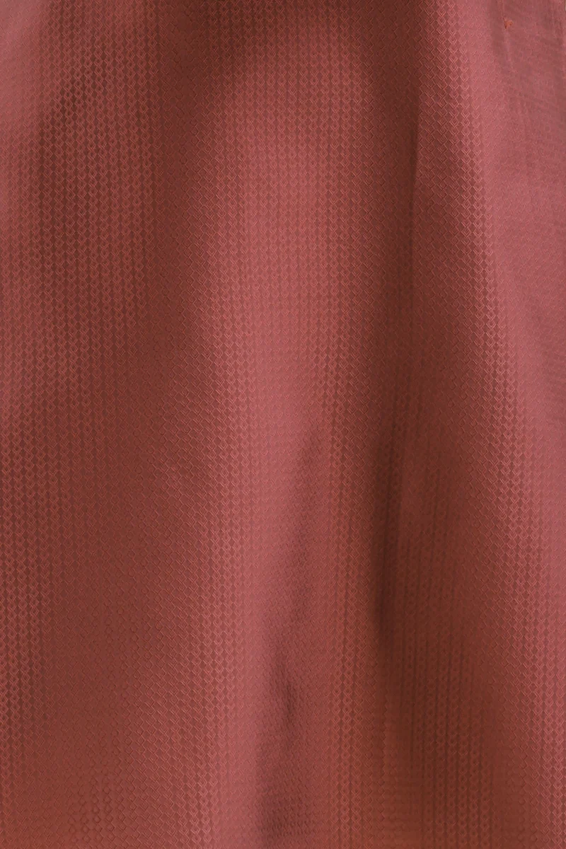 Nawab Parker Wedding Wear Maroon Color Kurta Pajama For Men close up view