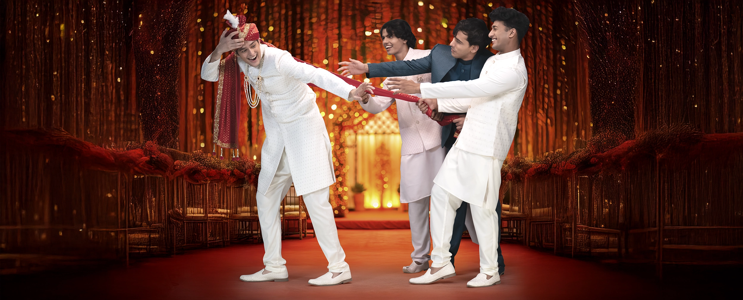 Shop Men's ethnic Wear for Wedding, Engagement and Reception Nawab Parker