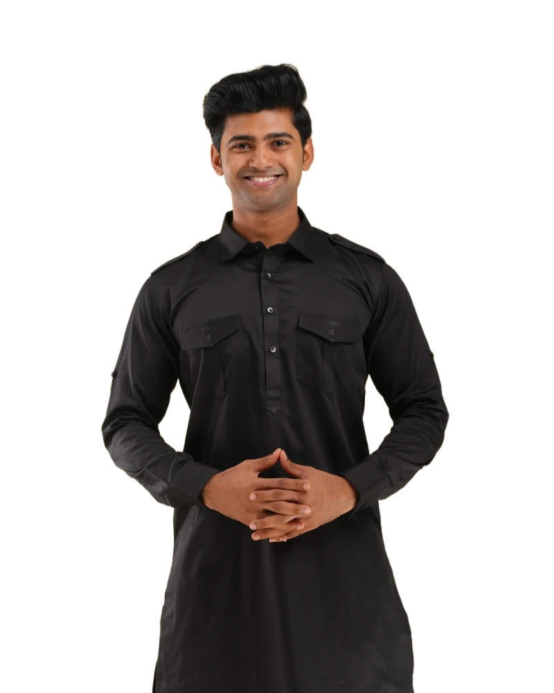 Classic Pathani with minimal design, multiple shades