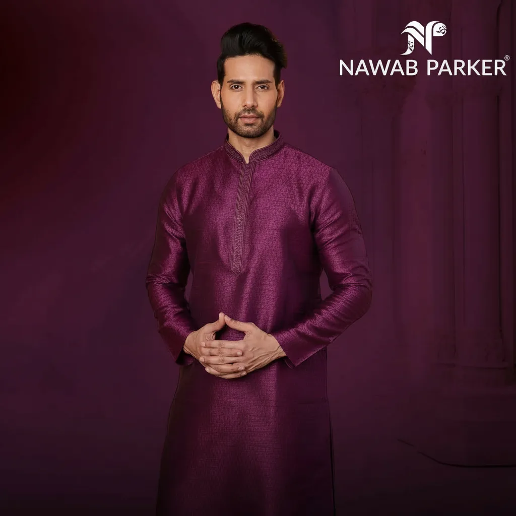 deep purple kurta 