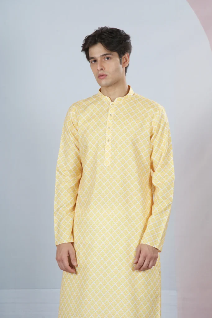 light yellow kurta for haldi ceremony 