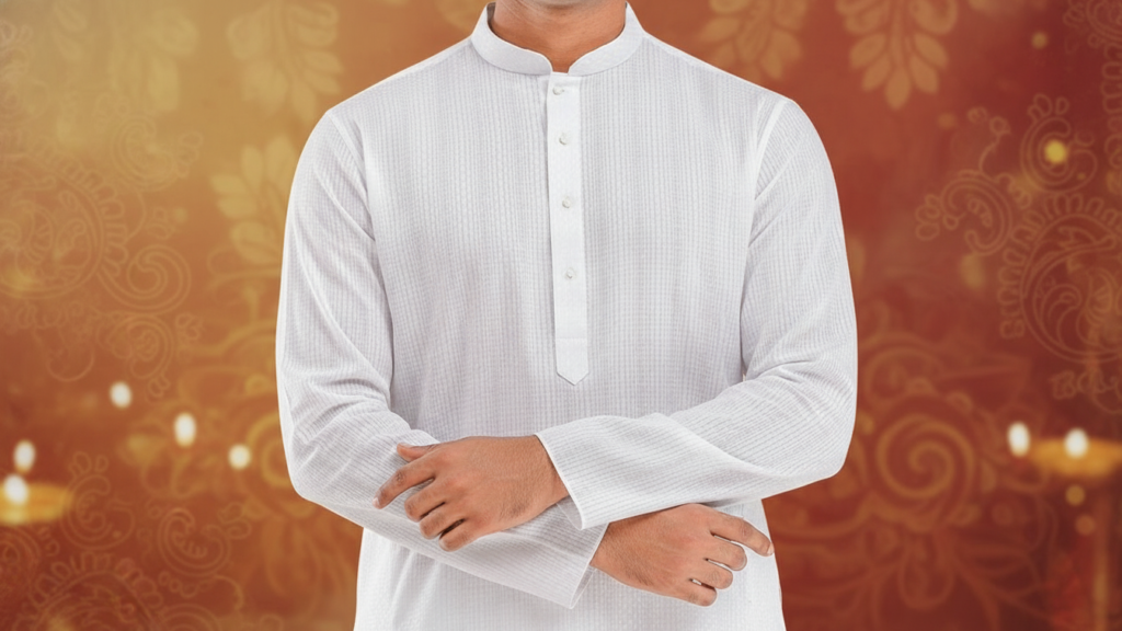 white kurta for puja